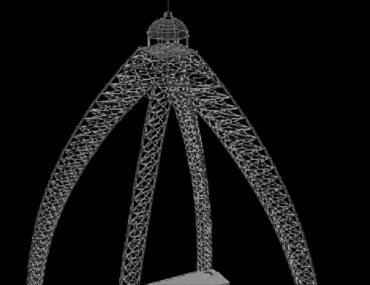 Modelo estructural del monumento desarrollado para el proyecto